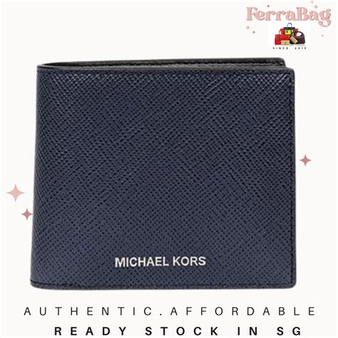 michael kors men's harrison leather id billfold wallet|Harrison Logo Billfold Wallet With Passcase .